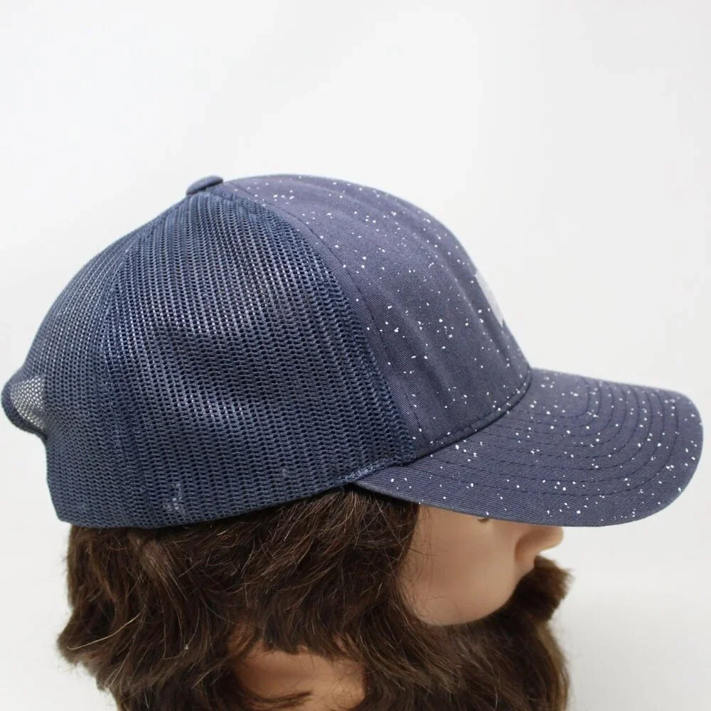 Travis Mathew Trucker Hat Mens Snapback‎ Blue w/White Specks Mesh Back Golf Cap